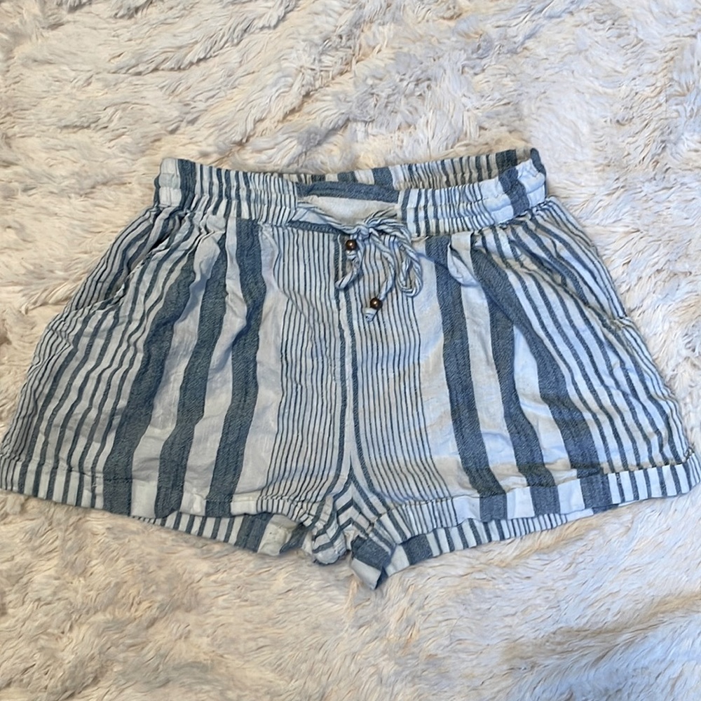 Blue Striped Shorts